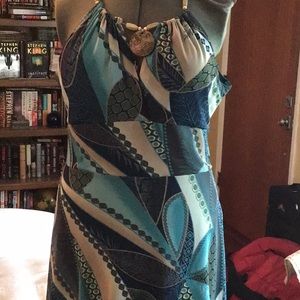 Gorgeous turquoise pattern dress